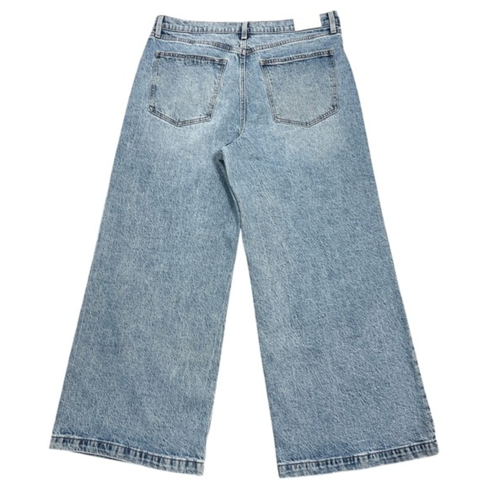 Pistola Lana High-Rise Ultra Wide Leg Jean Plus Sz 33" Petite Break Light Wash - Picture 3 of 14